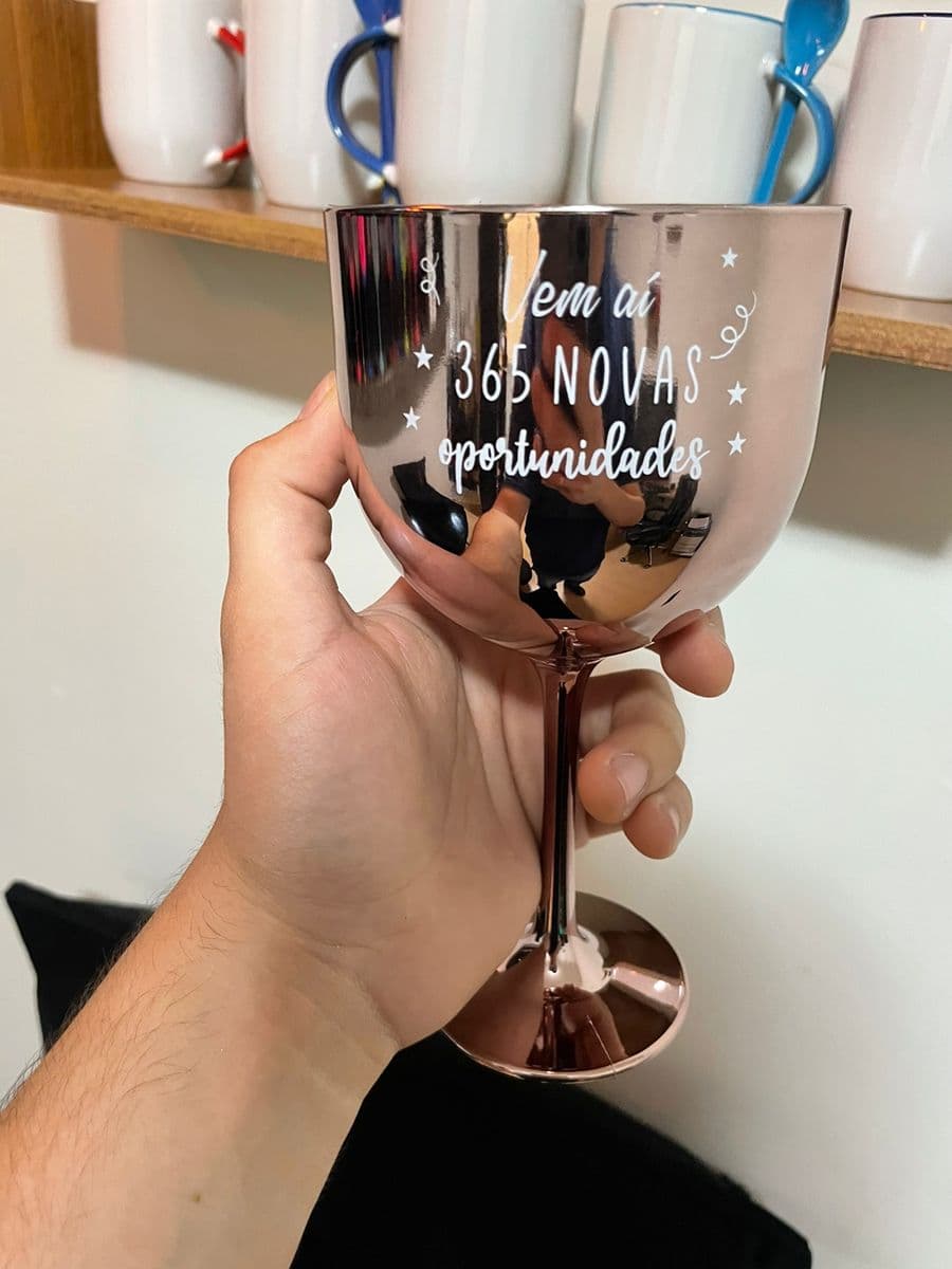 Taça Gin Metalizada — Rosê Metalizado